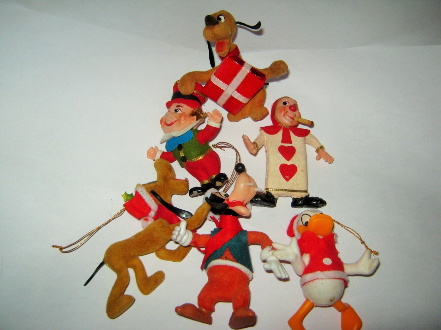 vintage disney flocked christmas ornaments alice in wonderland vintage disney flocked christmas ornaments alice in wonderland