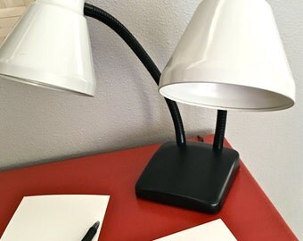 Iconic Mid Century Modern Double Gooseneck Lamp for Desk or Wall