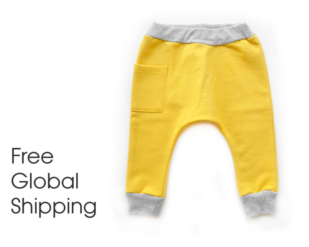 Boy Baby Harem Pants Yellow Baby Leggings Baby Boy Clothes