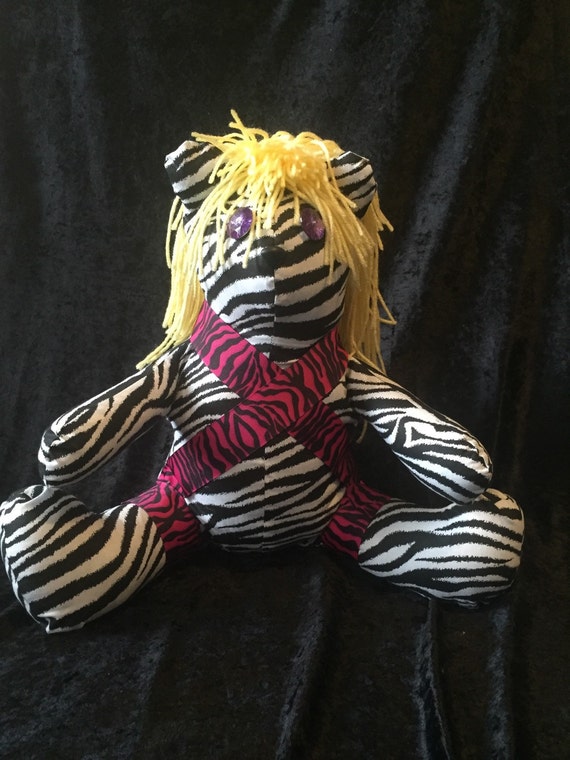 zebra teddy bear