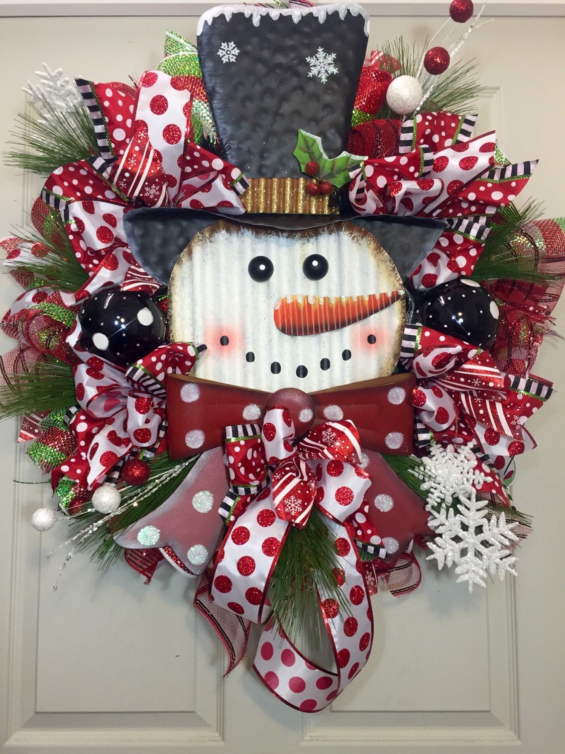 Snowman mesh wreaths