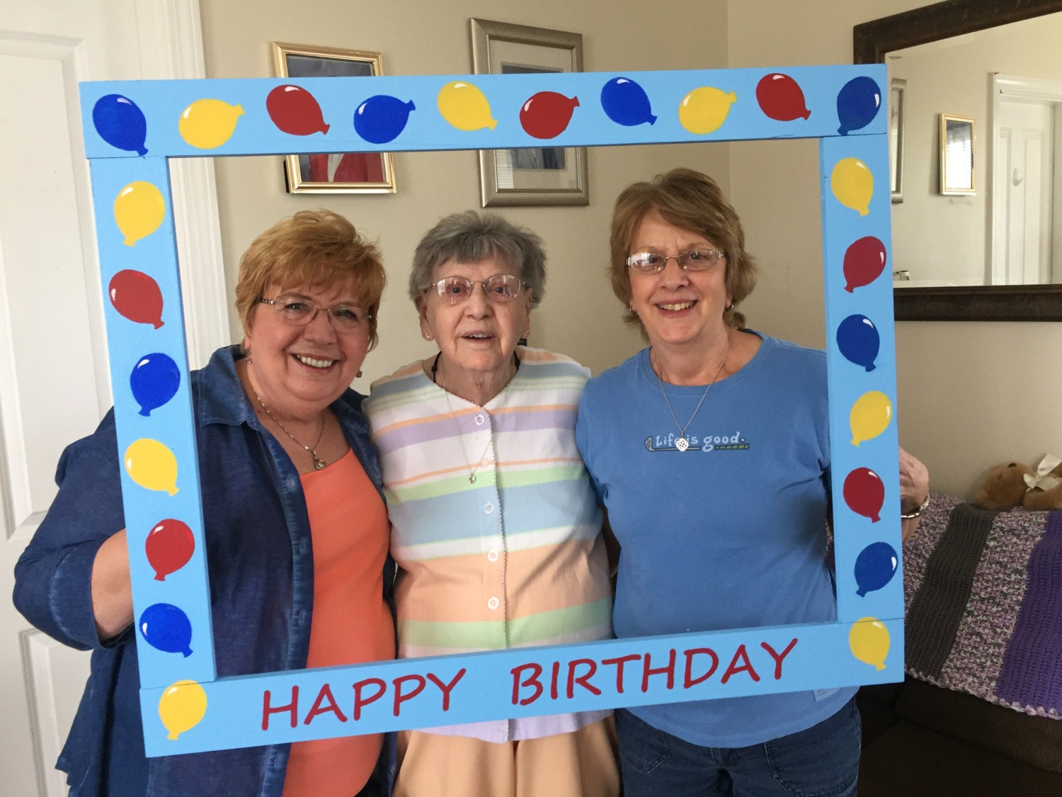 Photo Booth Frame Birthday Party Prop Wood by PalletCreatives