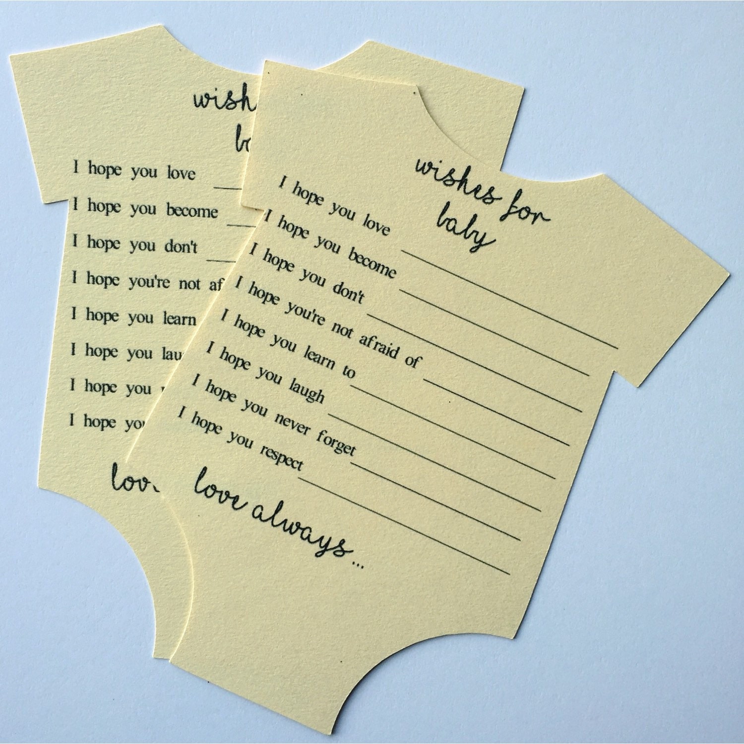 19 BABY SHOWER ADVICE TO PARENTS CARDS