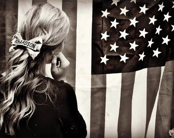Hair Bow in Army, Navy, Marines & Air Force