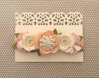 Baby Felt Flower Headband-Baby Flower Headband-Baby Headband, Newborn Headband, Infant Headband, Toddler Headband