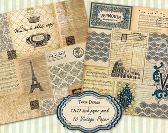 Old travel paper, scrapbook paper, decoupage paper, vintage backgrounds, distressed paper,antique paper