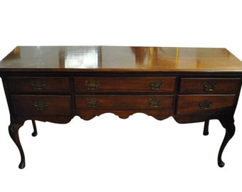 Huge Hickory Chair Cherry Queen Anne Style Sideboard, Buffet 68"W, Shipping Is Not Free!!!