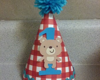 Teddy bear picnic party hat party supplies