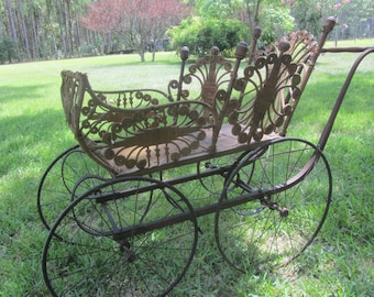Antique Baby Carriage, Victorian Carriage,antique wicker, pram,civil war, Baby Buggy, Photo Prop,movie prop,shop display, children,