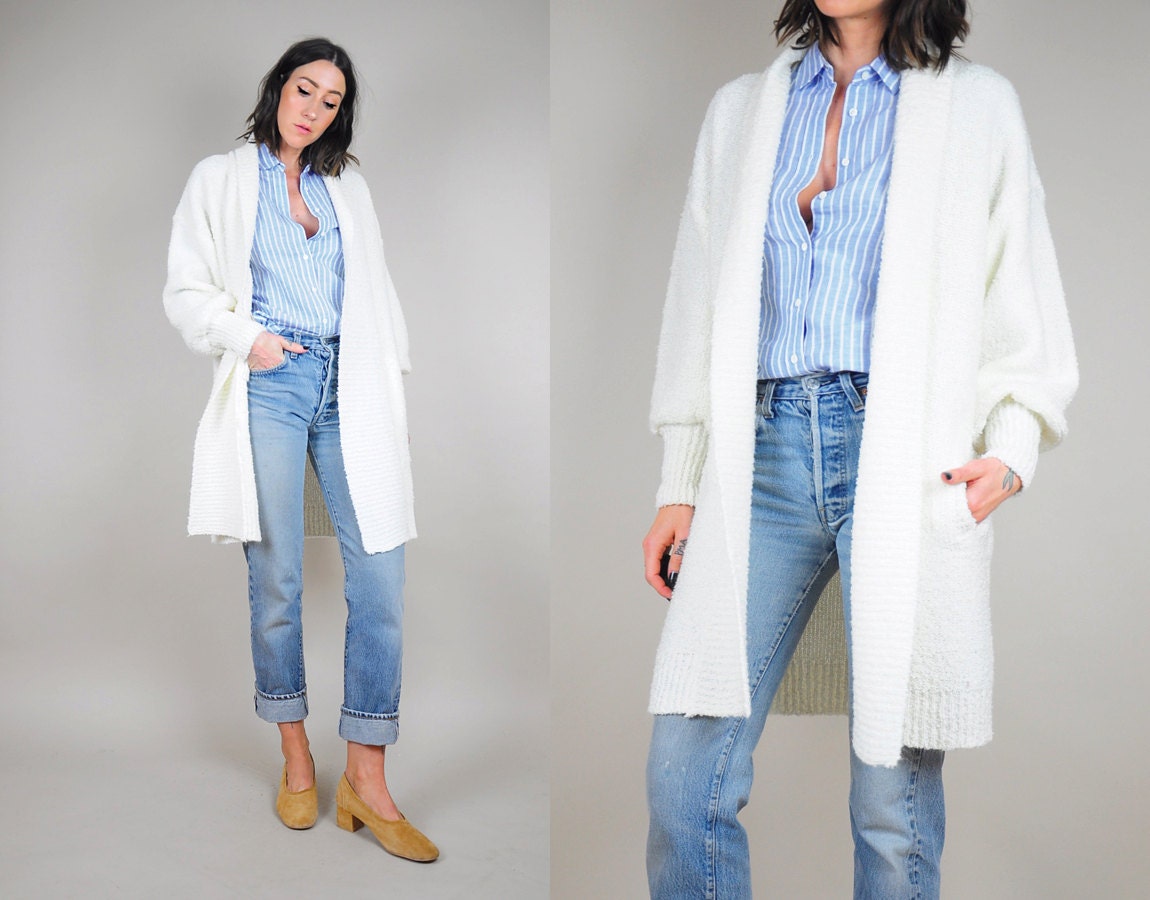 ivory draped sweater Cardigan