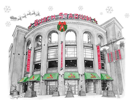 St Louis Cardinals/ Busch Stadium Christmas Cards