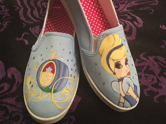 Cinderella shoes by CrissysBasement on Etsy