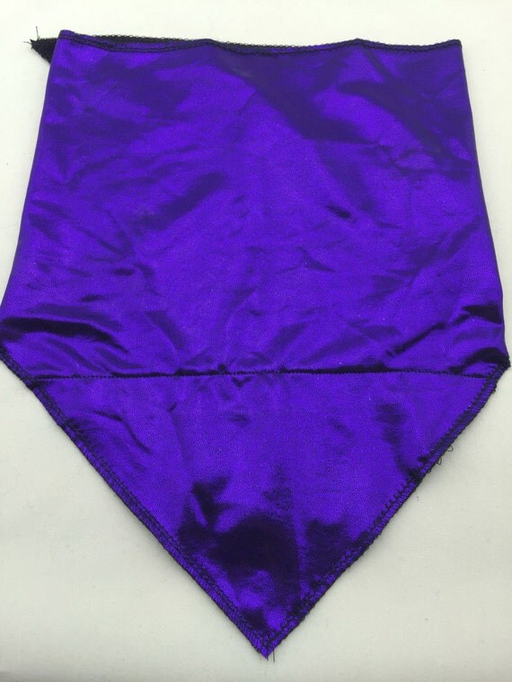 Shiny Purple Spandex Bandana w/ Hidden Stash Pocket