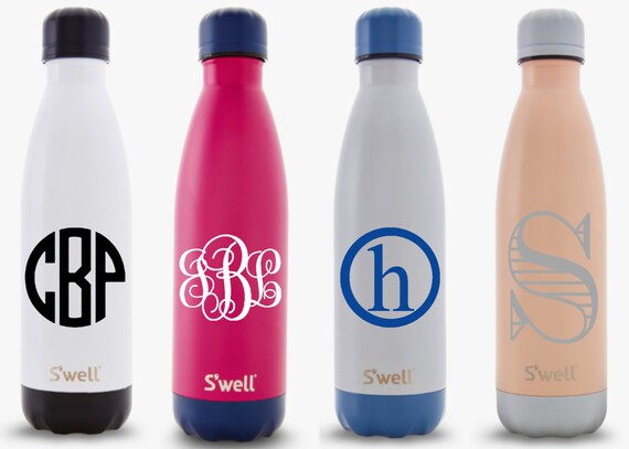 S'well Water Bottle with Personalized Custom Monogram (Color Block/Love Collection)