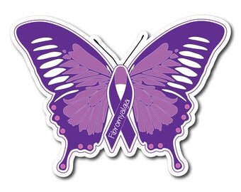 Set of Fibromyalgia Awareness Sticker/Decal or Magnet