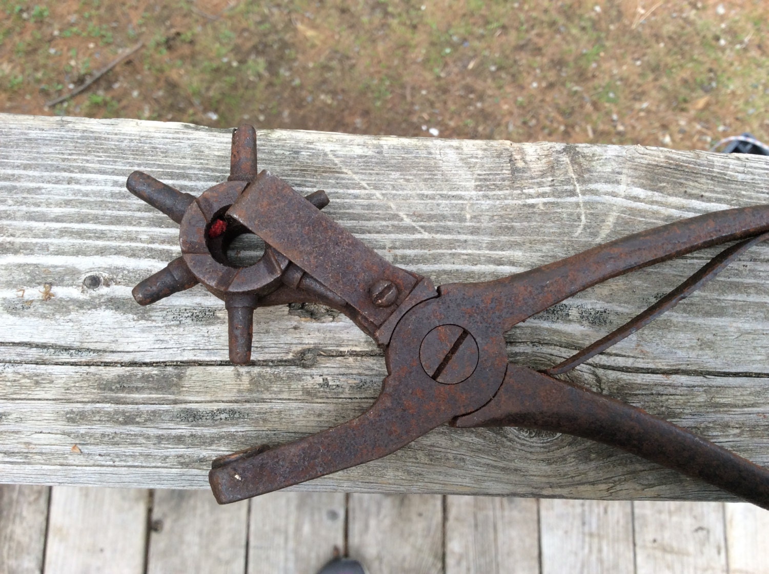 Vintage Leather Hole Punch/ Tool Punch by MyFriendsAttic on Etsy