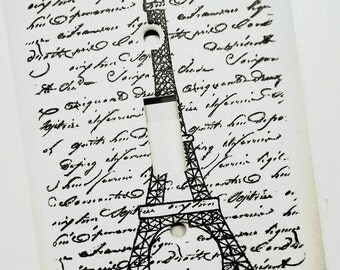 Letters From Paris- Single Light Switch Cover Eiffel Tower France Lighting Fixture