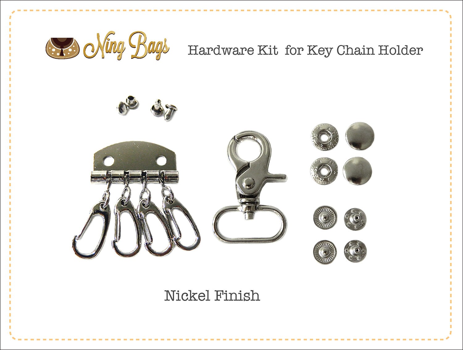 Key Chain Holder Hardware Kit, Key Clip, Key Chain Holders, Bag