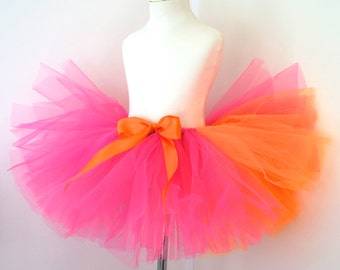 Toddler Tutu - Pink and Orange Tutu - 18 month Tutu - 24 Month Tutu - 3 Year Tutu