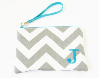 Wristlet - Personalized Makeup Bag - Bridesmaid Bags - Design Your Own Cosmetic Bag or Wallet - Medium