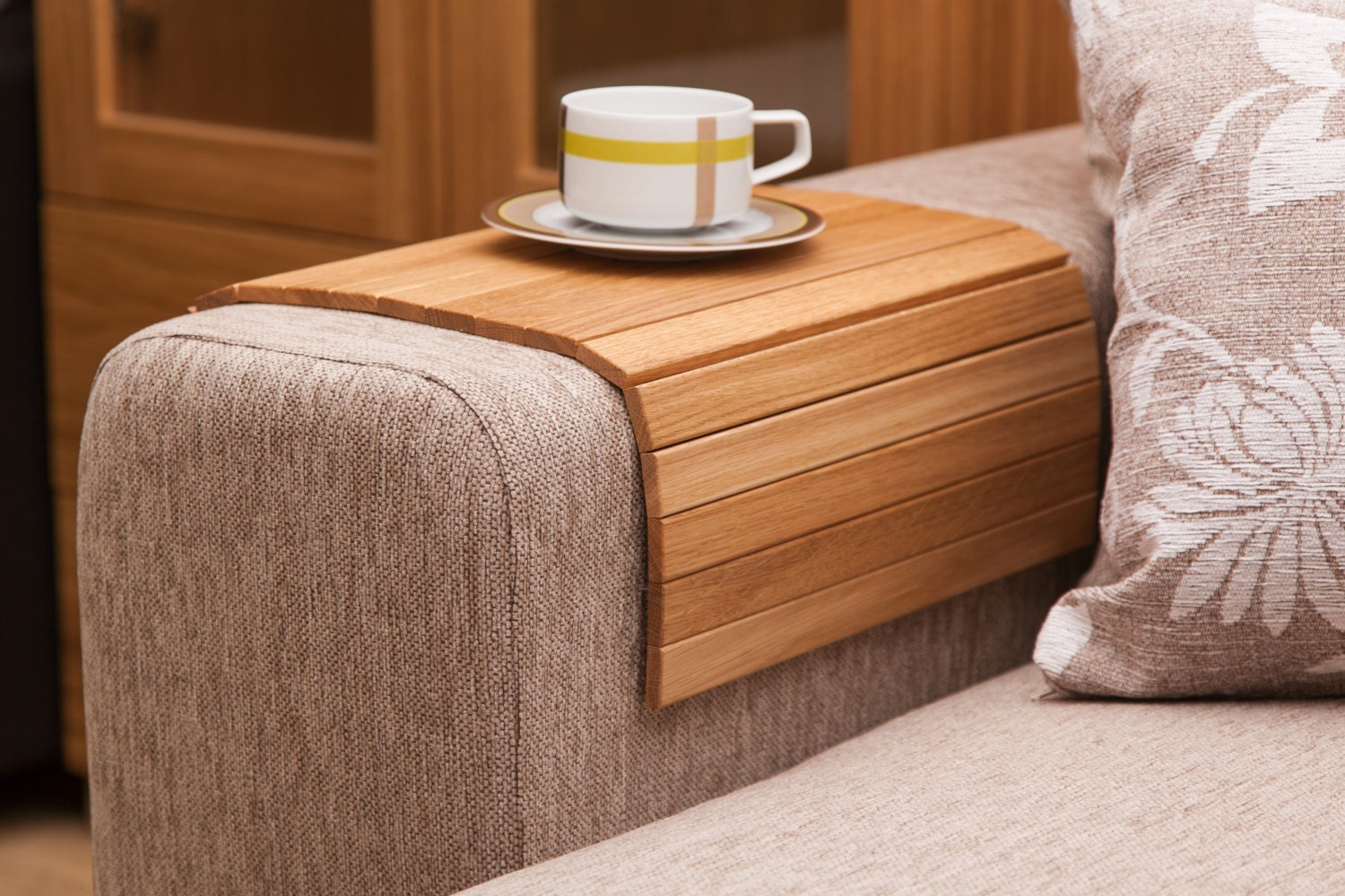 Sofa Tray Table OAK Wooden TV tray Modern Tray Table Unique