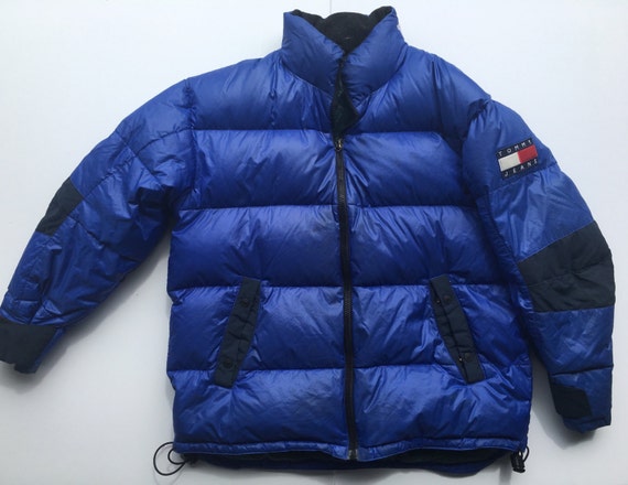 Tommy Hilfiger Tommy Jeans Goose Down Puffer Jacket Blue XL 90's