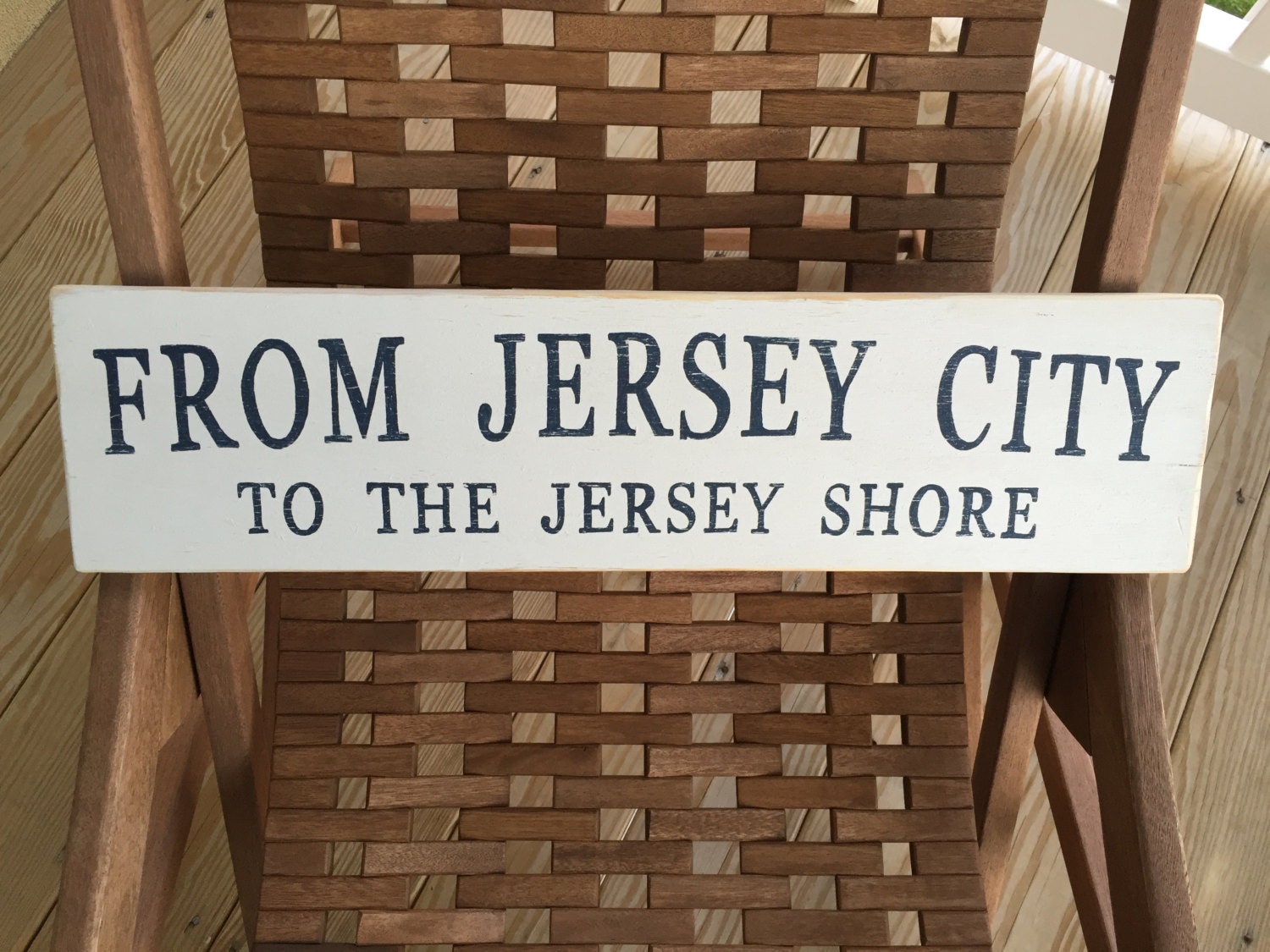 From Jersey City To The Jersey Shore Hand Painted Beach Sign ~Custom ...