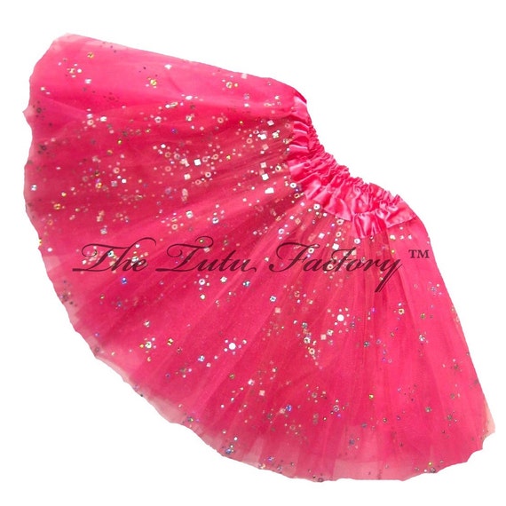 Hot Pink Sparkle Running Skirt . Little Girls to Plus Size