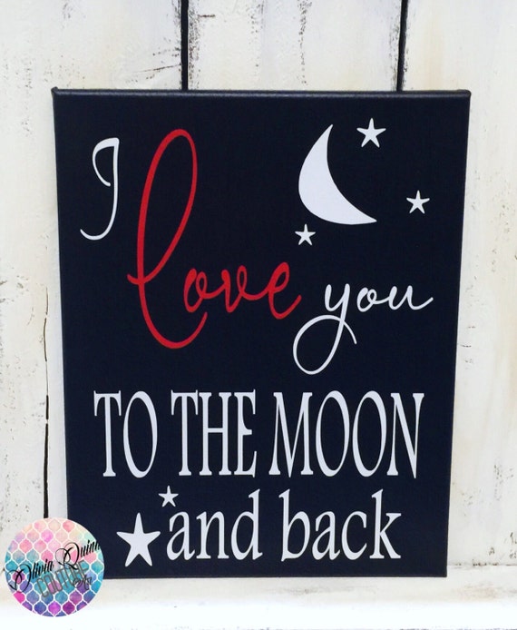 I Love You To The Moon And Back Art Print Canvas