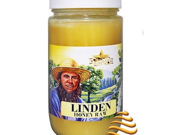 Amish Linden Raw Unfiltered Kosher Honey 1Lb