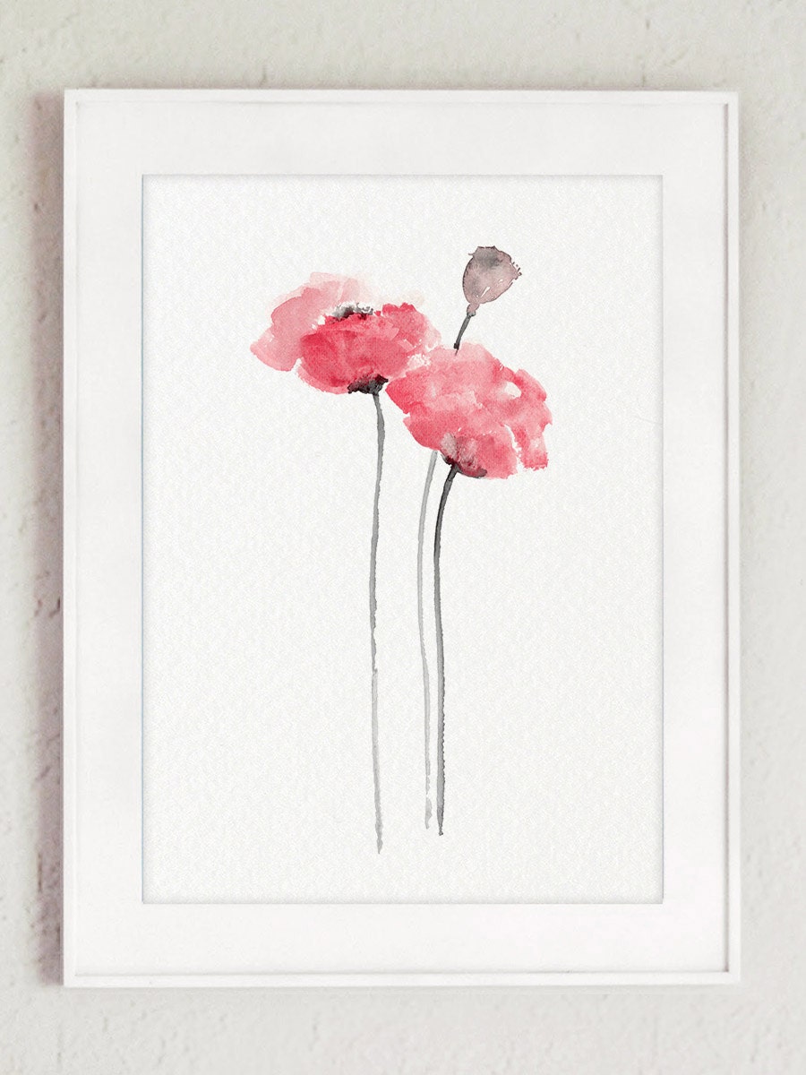 baby pink nursery floral wall decor abstract poppies baby pink nursery floral wall decor abstract poppies