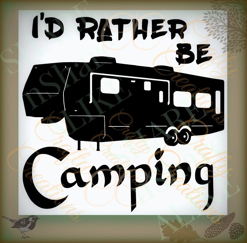 Happy Camper SVG Camping DXF Fishing Beach Life Lake 17