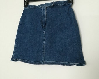 Items similar to Custom design vintage look Denim Skirt on Etsy