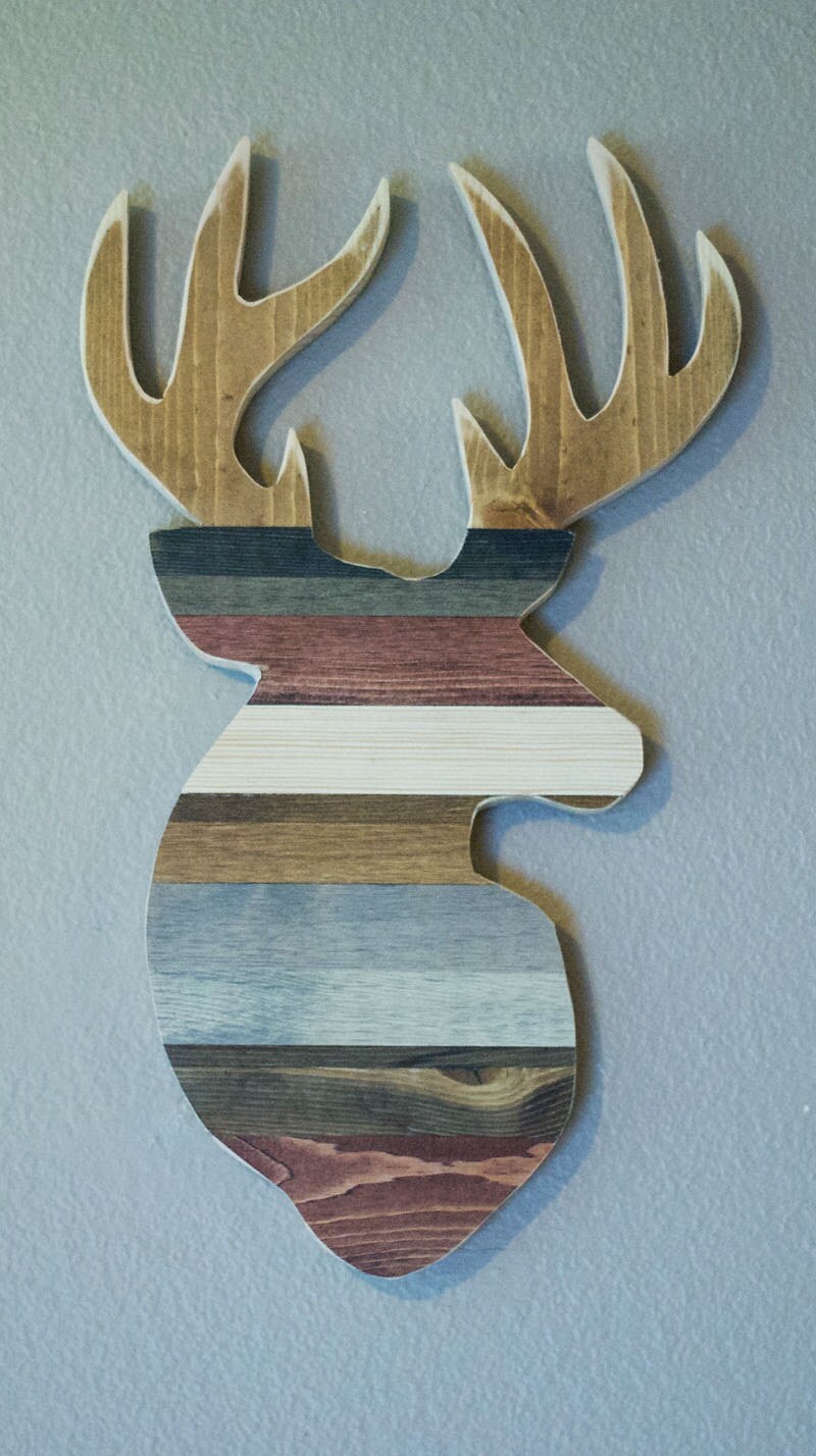 Rustic Wooden Deer silhouette Rustic Home Decor by Woodlandedges