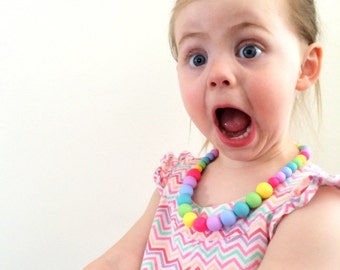 Silicone Teething Necklace for Toddlers or Children - Mini Fox Kids Range