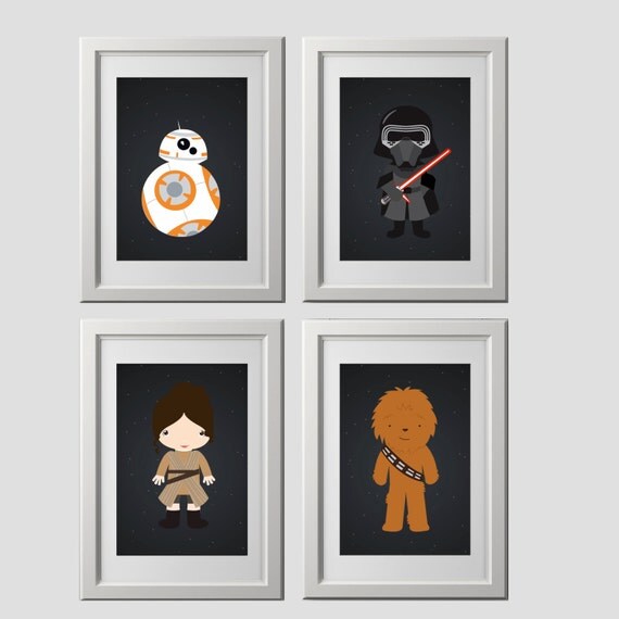 star wars wall art prints star wars wall decor starwars set