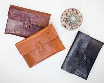 SALE! Small Leather Pouch. Leather Makeup bag. Leather Cosmetic Bag.