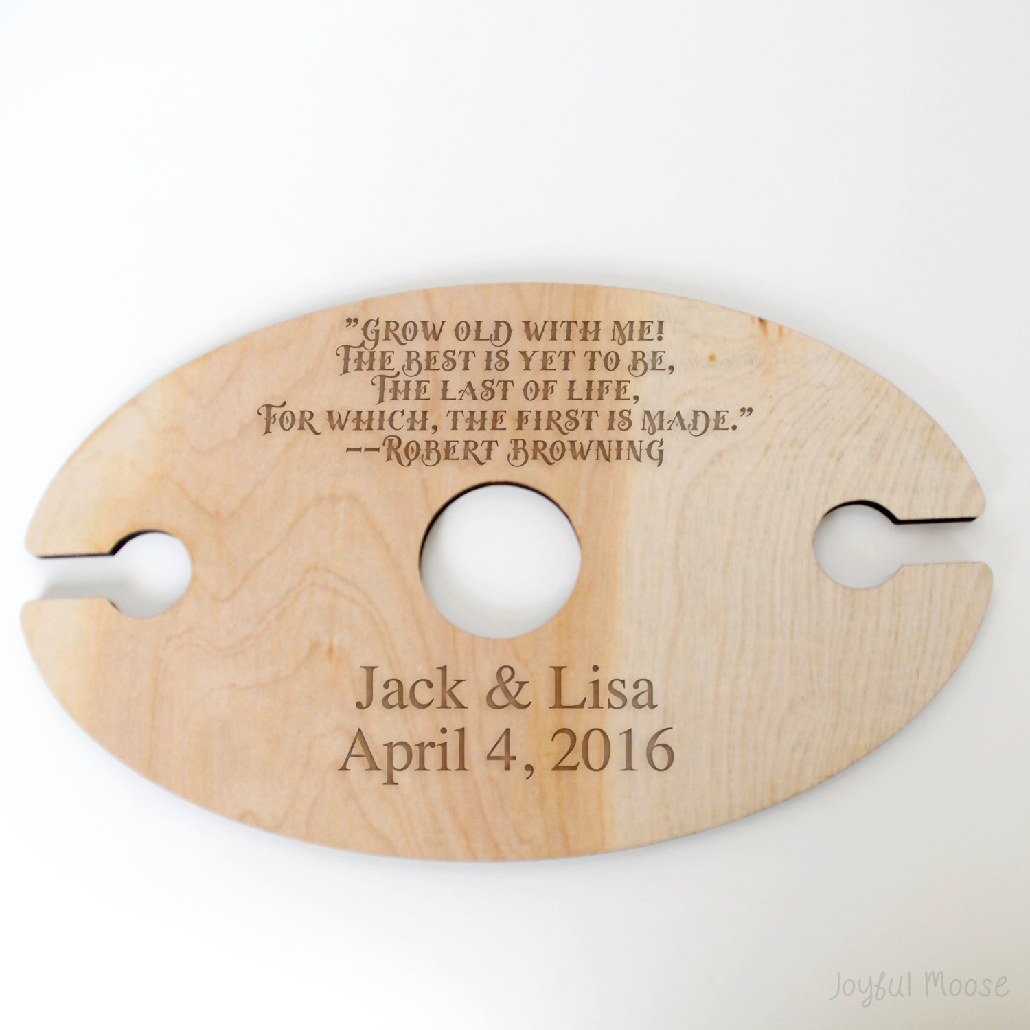 Wine Glass Holder Wedding Gift Robert Browning Quote