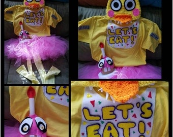 Five Nights at Freddy's INSPIRED Child Costumes and Hats. Chica Character WITHOUT Cupcake