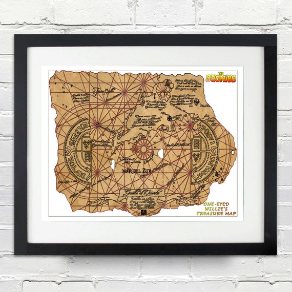 One Eyed Willies Treasure Map From Goonies Pirate Goonies Treasure