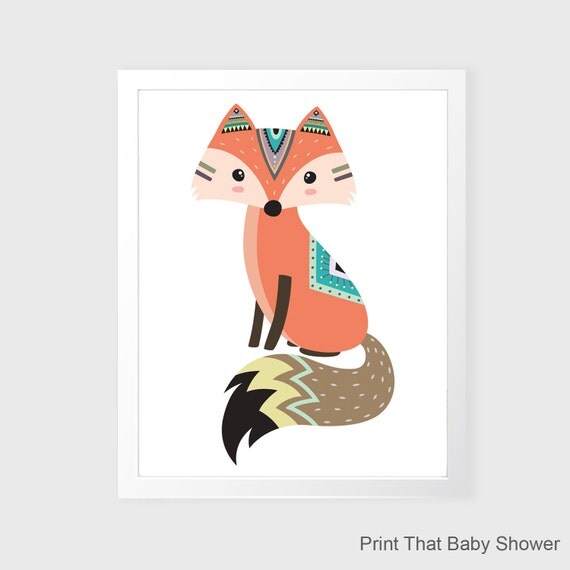 Fox Wall Art fox wall art fox nursery decor nursery art tribal fox Fox Wall Art fox wall art fox nursery decor nursery art tribal fox