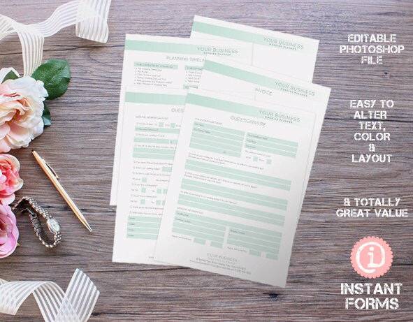 Wedding Planner Questionnaire Invoice Welcome Letter and