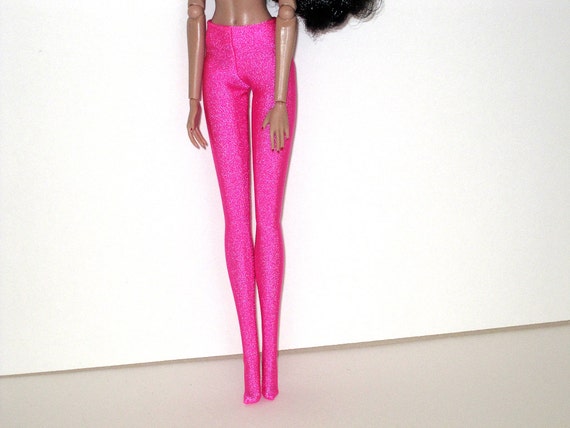 Hot Pink Tights For Barbie Doll Bright Magenta Stretch