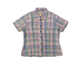 mens pastel plaid shirt