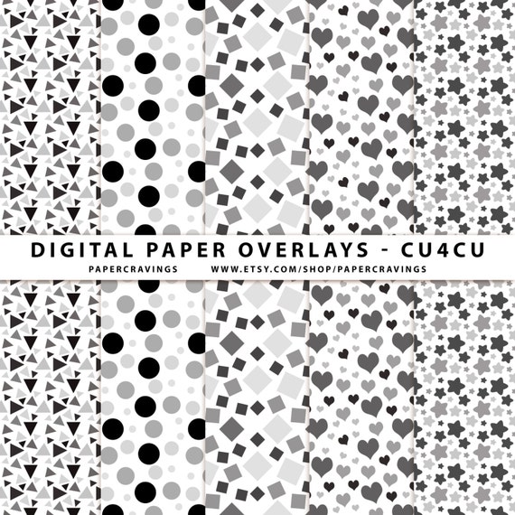 Confetti Digital Paper Overlay Paper repeating pattern photoshop dot star polka dot square heart triangle CU4CU Commercial Use No Credit png