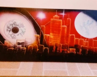 acrylic paint gasoline spray paint canvas