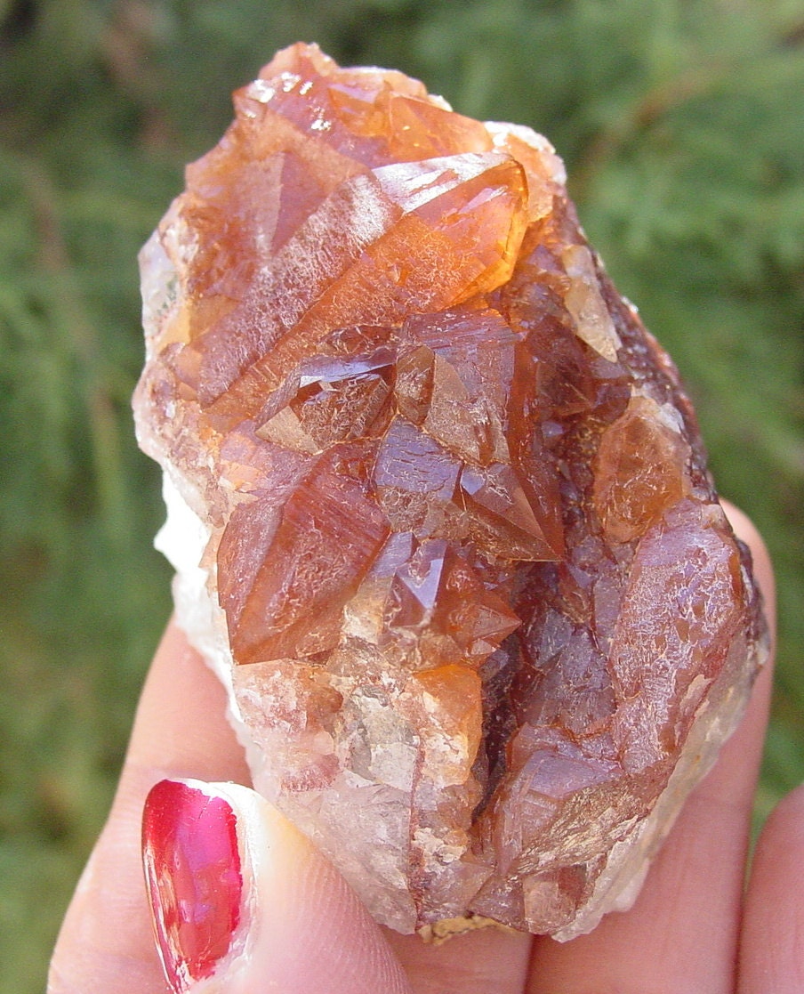 Red Quartz Crystal Mineral Specimen. UnDrilled. Morroco 482 from CaliGirlGems on Etsy Studio
