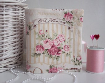 needlebook,needlecase,linen needlebook,needlebooks,rose needlebook,flower needlebook,floral needlebook,needleholder,manchester,craft gift,uk
