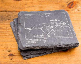 UConn Greatest Plays - Slate Coasters (Set of 4)