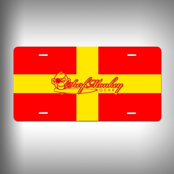 Nautical Flag Romeo Custom Graphics License Plate Personalized